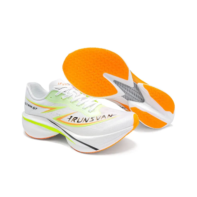 IRUNSVAN Low Top Running Shoes Unisex Mismatched Cyan Orange-6