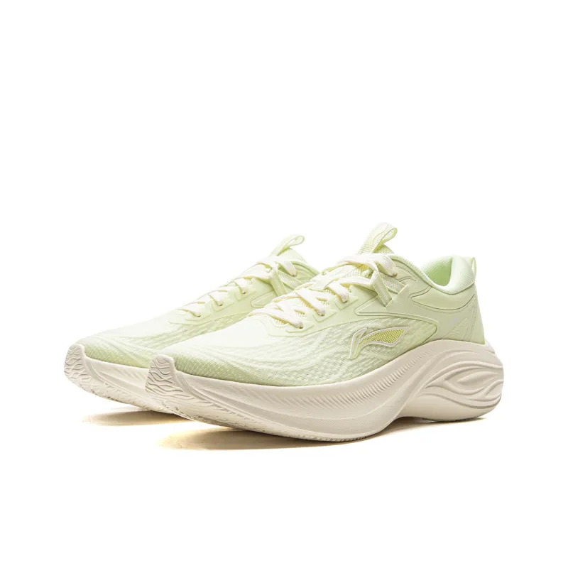 LiNing Ride Waves Cushioning And Breathable Low Top Casual Running Shoes Women's Light Fruit Green-2