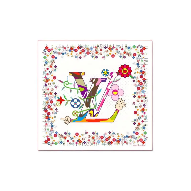 LOUIS VUITTON X Takashi Murakami Monogram Superflat Shawl-0