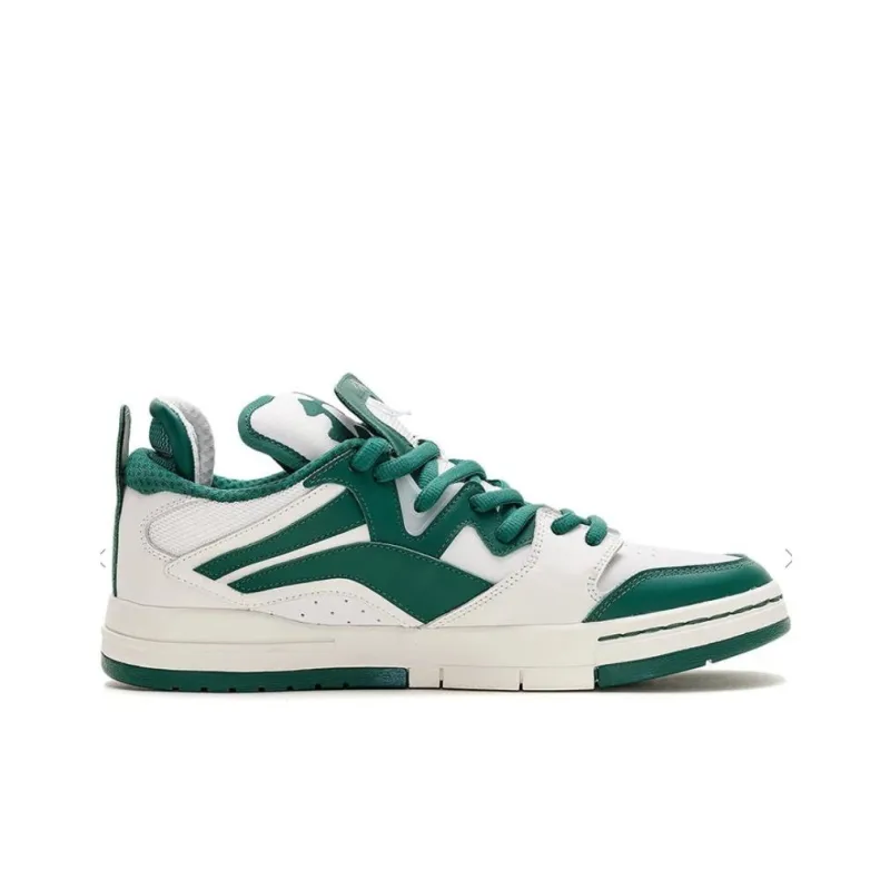 LiNing Anti Slip And Wear Resistant Lightweight Low Top Skateboard Shoes Women's Green-1