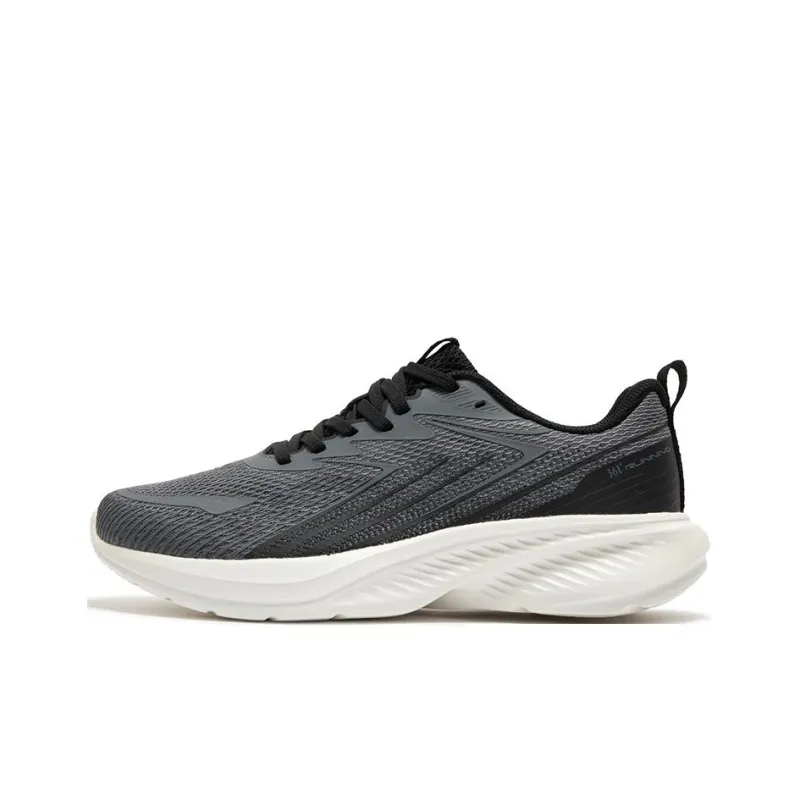 361° Anti Slip Wear Resistant Low Top Running Shoes Men's Gray Black-0