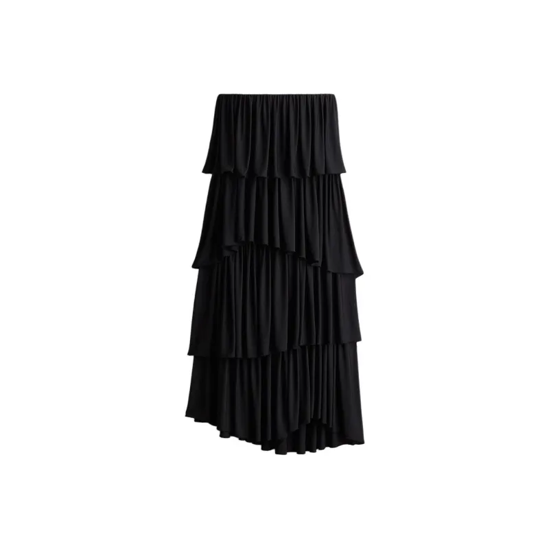 H&M Casual Long Skirts Women's Black-0