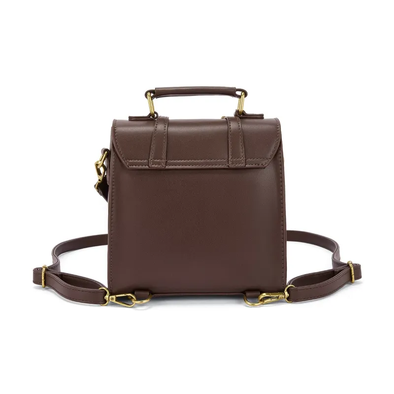 CORALDAISY Synthetic Leather Backpack Handbag, Shoulder Bag Women's Coffee-2