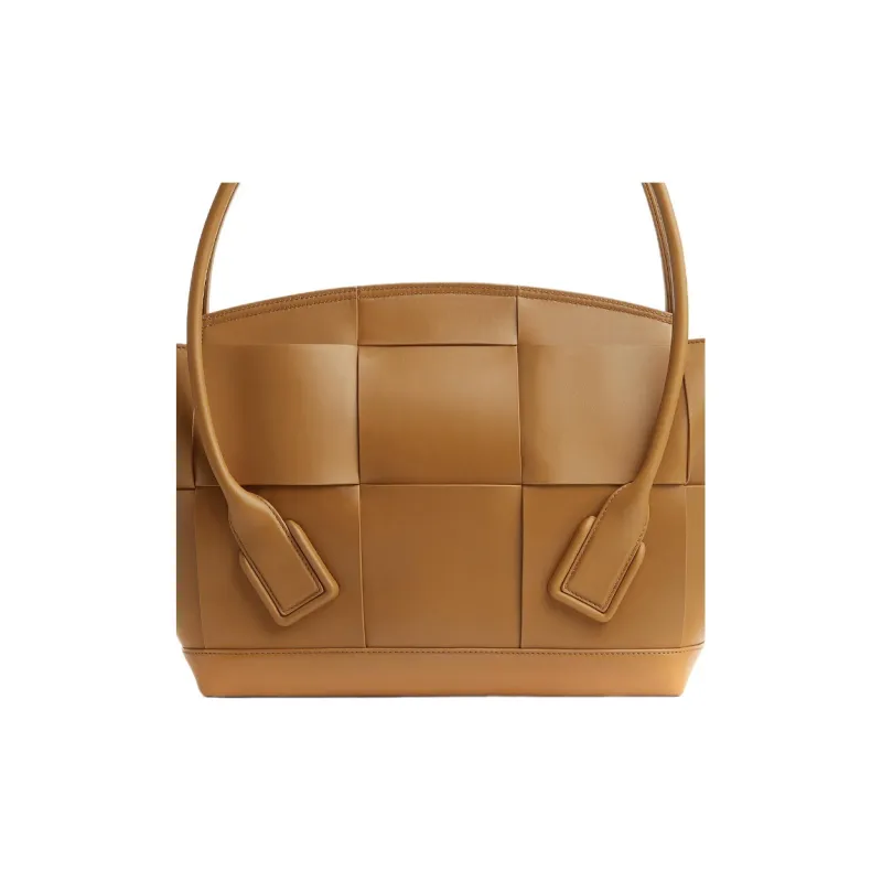 Bottega Veneta ARCO Cow Leather One Shoulder Handbags Medium Size Women's Caramel-6