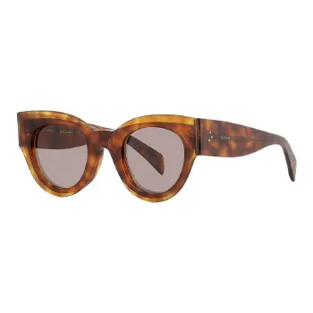 CELINE PVC Polyvinyl Chloride Butterfly Sunglasses Women's Tortoiseshell