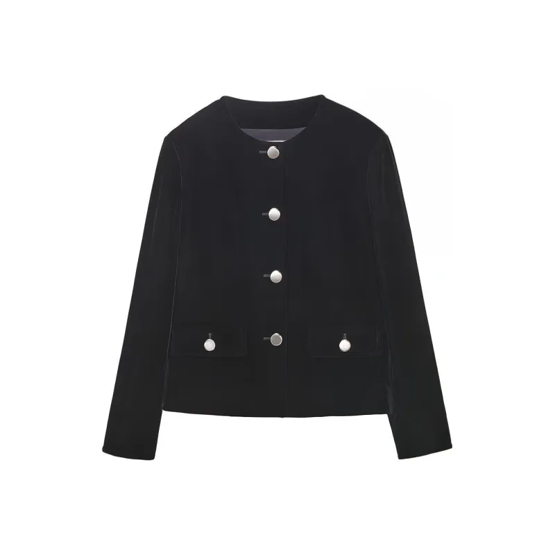 OVV Jackets Women's Black Solid Color A8-0