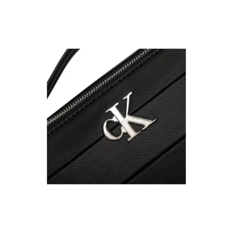 CALVIN KLEIN Blended Material Shoulder Bag, Crossbody Bag, Handbag Trumpets Women's Black-2