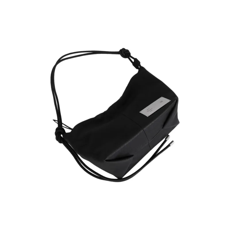 Kikawa Card Synthetic Leather Tote Bag, Shopping Bag, Crossbody Bag, Shoulder Bag Medium Size Women's Black-5