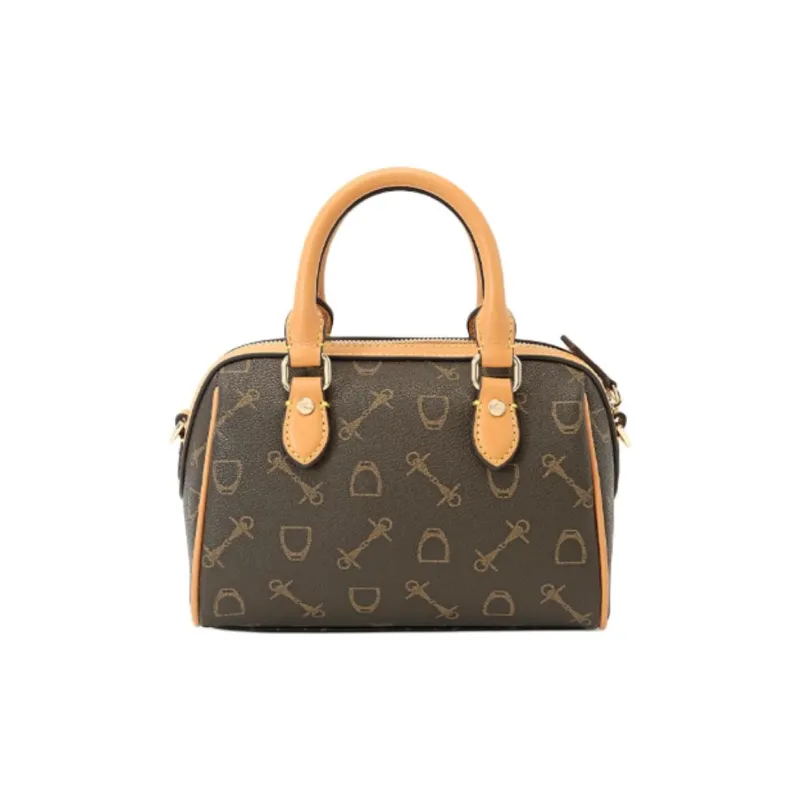 Why PVC Boston Bag, Shoulder Bag, Crossbody Bag, Handbag Trumpets Women's Coffee & Brown-6