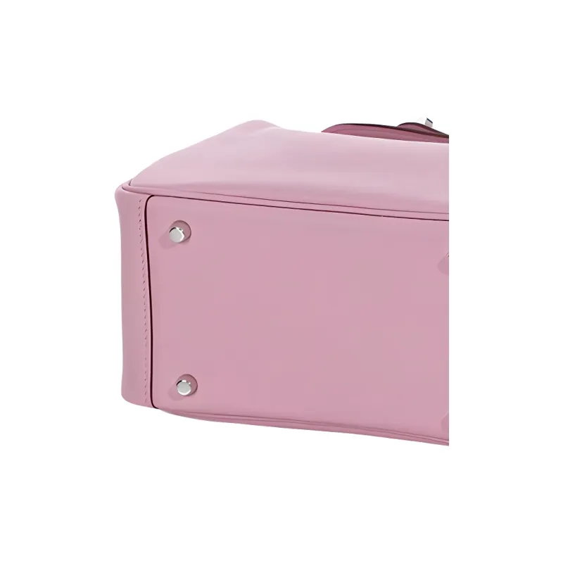 HERMES Lindy Swift Leather Portable Crossbody Bag, Shoulder Bag Mini Women's X9 Mauve Sylvestre Mallow Purple-4