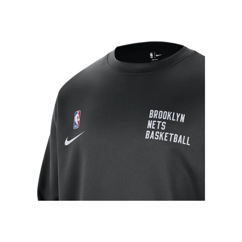 Nike Brooklyn Nets Spotlight Men's Nike Dri FIT Nba Crew Neck Sweatshirt-2