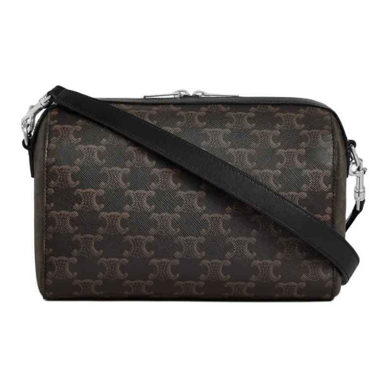 CELINE Triomphe Canvas Bag, Shoulder Bag Mini Women's Brown-2