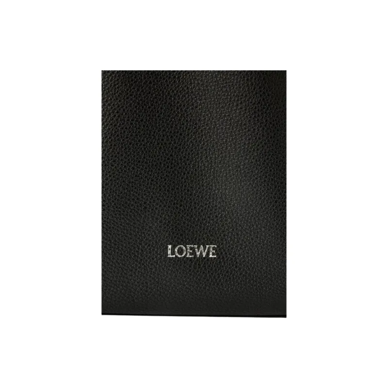 LOEWE Cubi Cow Leather Shoulder Bag, Crossbody Bag Men's Black-4