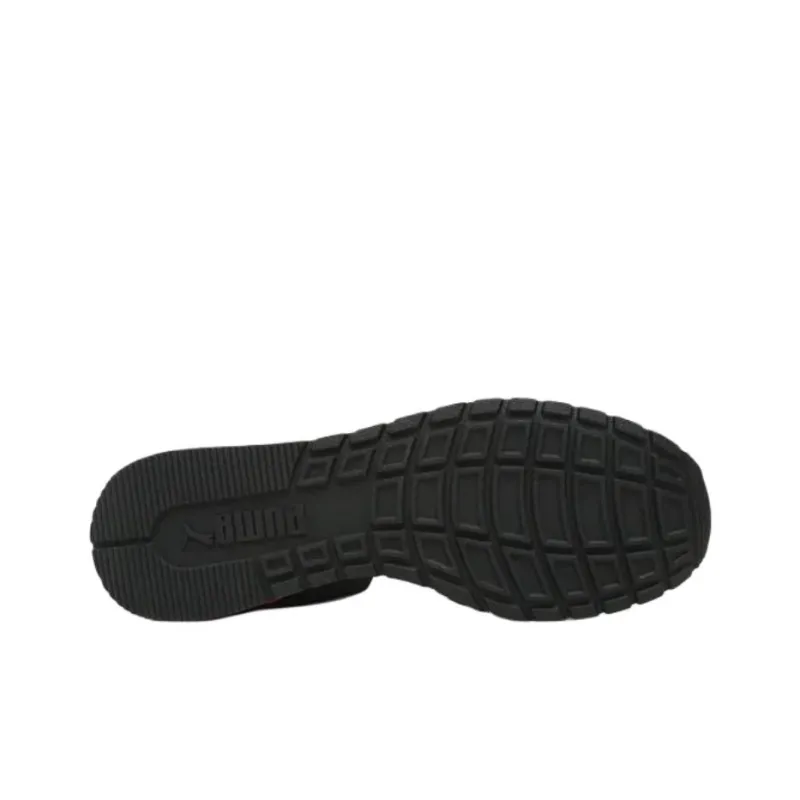 PUMA St Runner V3 Anti Slip Wear Resistant Low Top Running Shoes Men's Black White Red-4