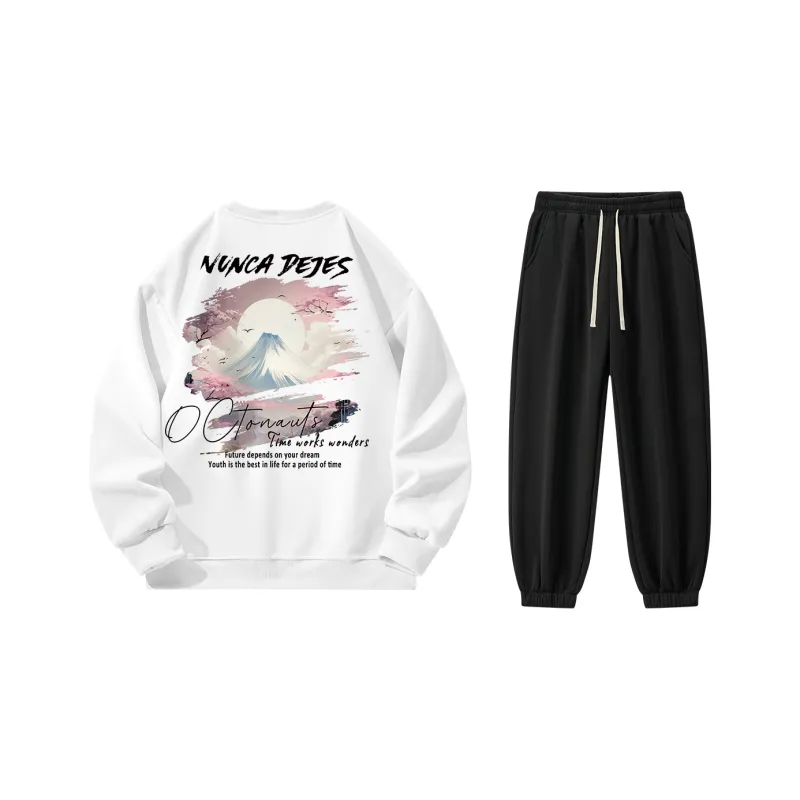 Small Columns Under The Sea Sweatshirt Set Unisex-17