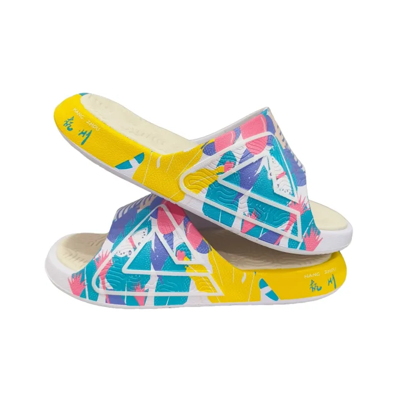 PEAK Tai Ji1.0 Totem Graffiti Slip-Resistant Abrasion-Resistant Slide Slippers Unisex-34