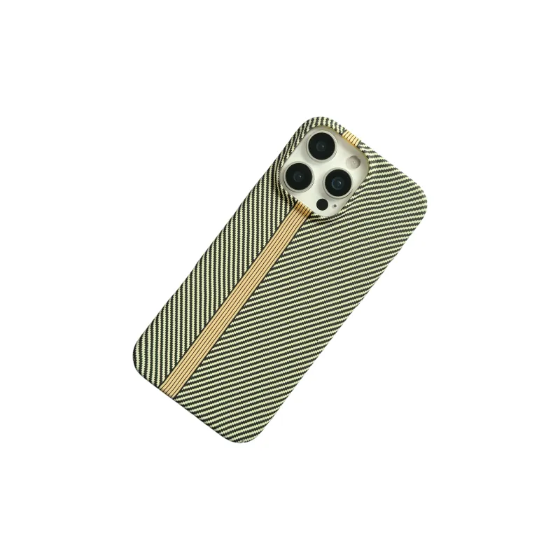 Koman TPU Material Twill Kevlar Carbon Fiber Texture Phone Cases Compatible With Apple IPhone 12/13/14/15/16/Pro/Mac-2