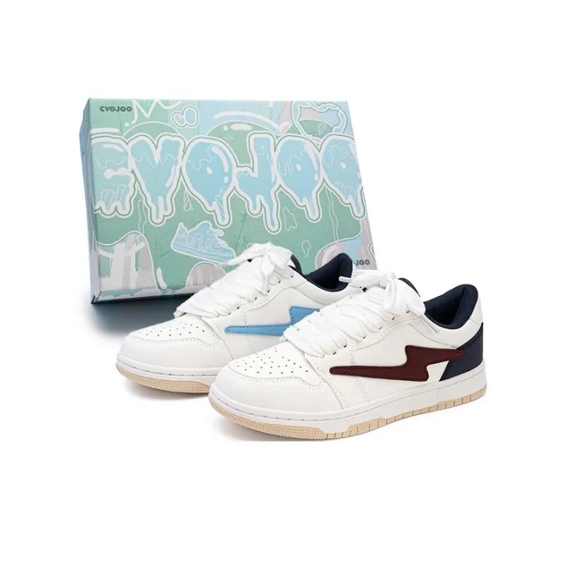 CVOJOO Gift Box Set Low Top Skateboard Shoes Unisex Sapphire-0