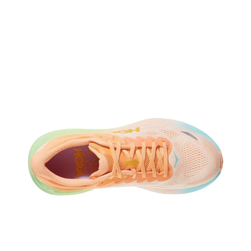 HOKA ONE ONE Bondi 9 Abrasion Resistant Low Top Running Shoes Men's Light Orange-3