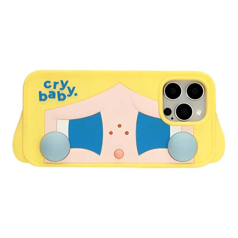 POP MART Silicone Material Cute Phone Cases Compatibility With IPhone 15 Pro Max/14 Pro Max Cute Style-1