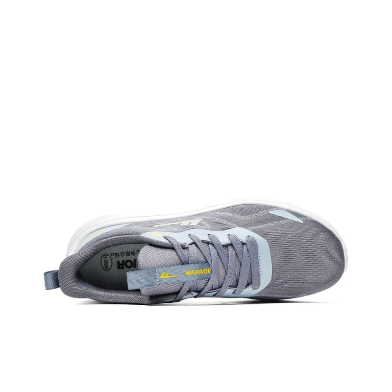 Warrior Breathable Lightweight And Wear Resistant Low Top Casual Training Long Distance Running Shoes Men's Gray-18