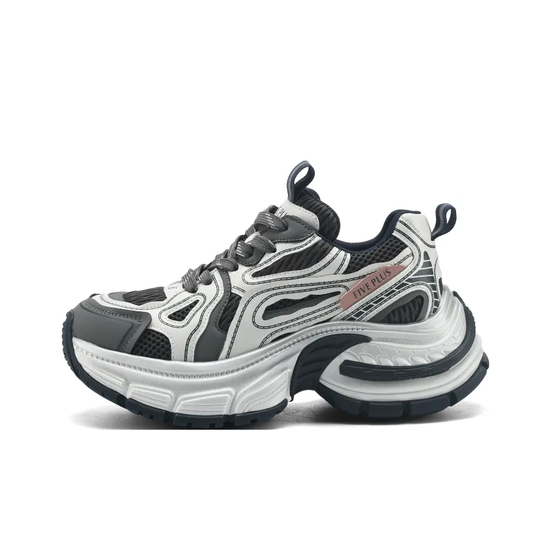 FIVE PLUS Anti Slip Wear Resistant Low Top Chunky Sneakers Women's-6
