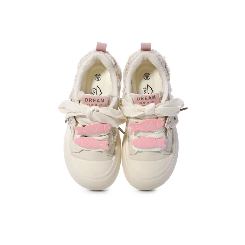 Lovely You Lightweight Cushioning Wear-Resistant Low-Top Skateboard Shoes Women's-33