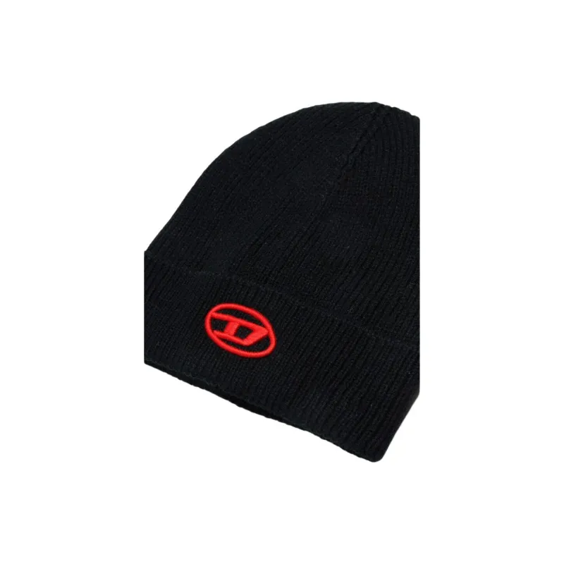 DIESEL Logo Embroidered Turn-Up Hem Beanie-3