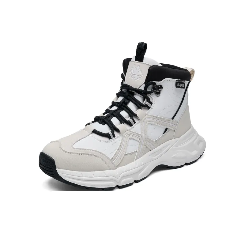 Kappa Slip Resistant And Abrasion Resistant Coverage High Top Outdoor Shoes Unisex Black White-2
