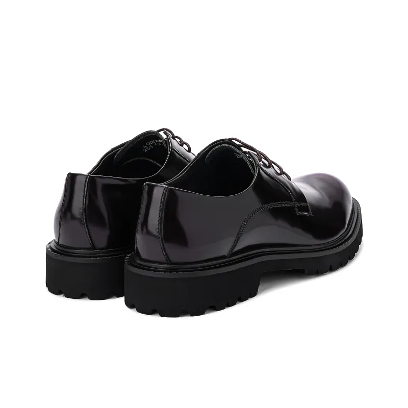 ZRO Dress Shoes Men Low Top Black/Burgundy-6