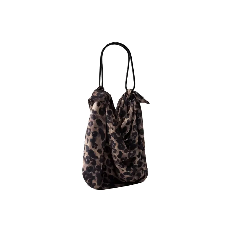 ZARA Polyester Polyester Tote Bag Shopping Bag Shoulder Bags Large Size Women's Leopard-1