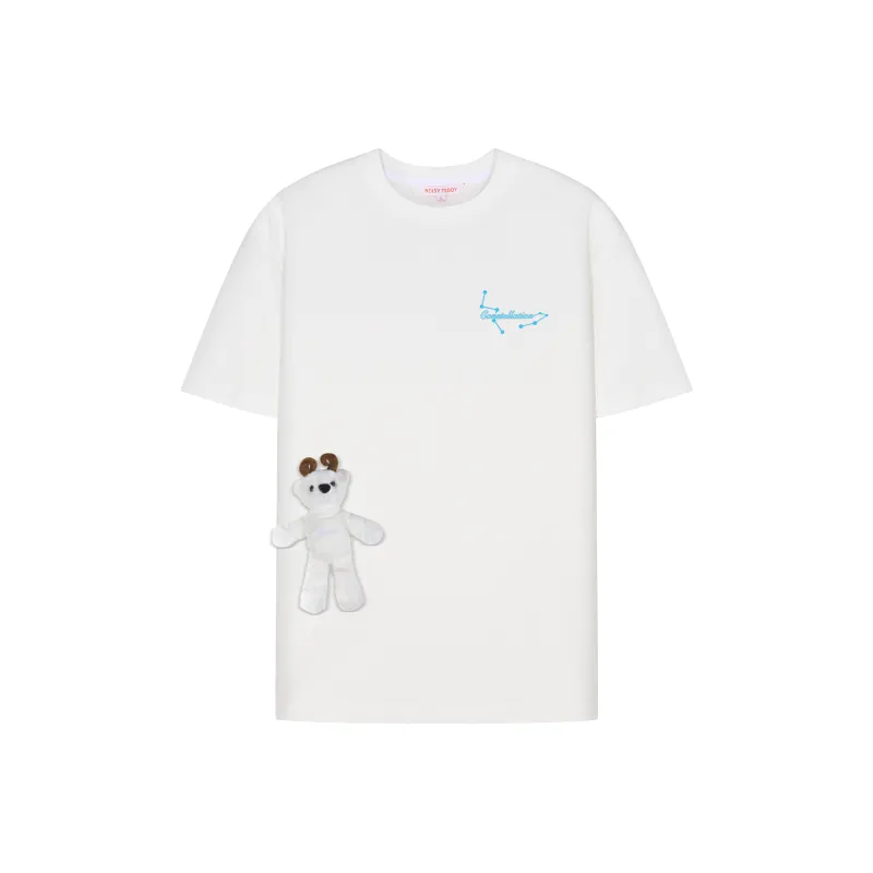 NOISY TEDDY Short Sleeved T Shirts White Unisex-0