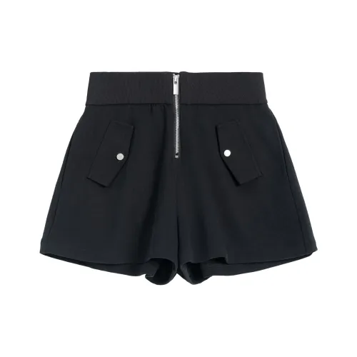 SAIANZI 블랙 여성 캐주얼 반바지