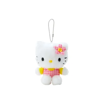 Sanrio Hello Kitty Multicolor Houndstooth Dolls Plush Pendant 13cm High