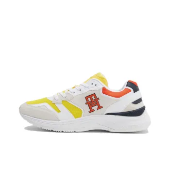 Tommy Hilfiger TH Monogram Low Top Casual Shoes Men's Beige Yellow