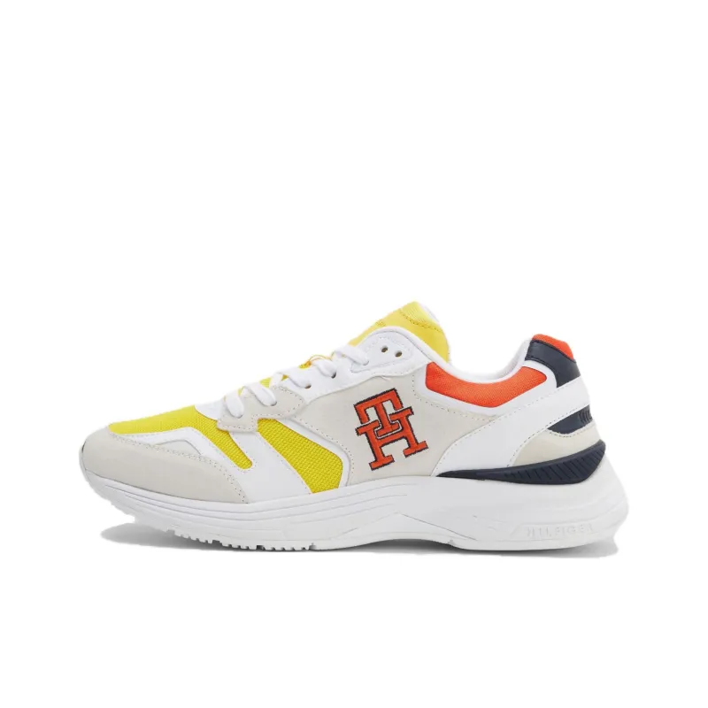 Tommy Hilfiger TH Monogram Low Top Casual Shoes Men's Beige Yellow-0