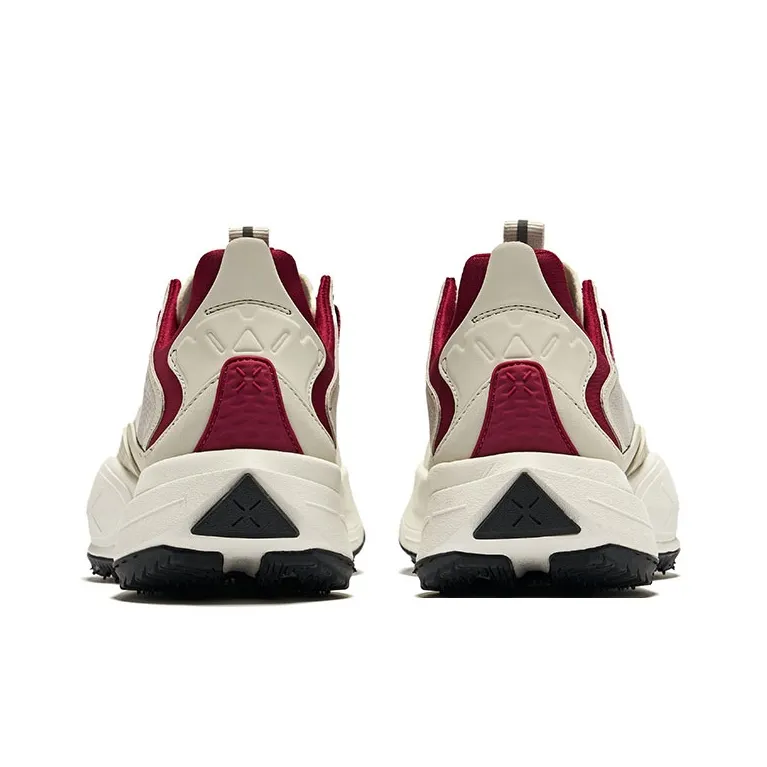 Erke Mountain Realm Breathable Slip-Resistant Low-Top Casual Shoes Women's Floating Rock Gray Yu Fuchsia-4