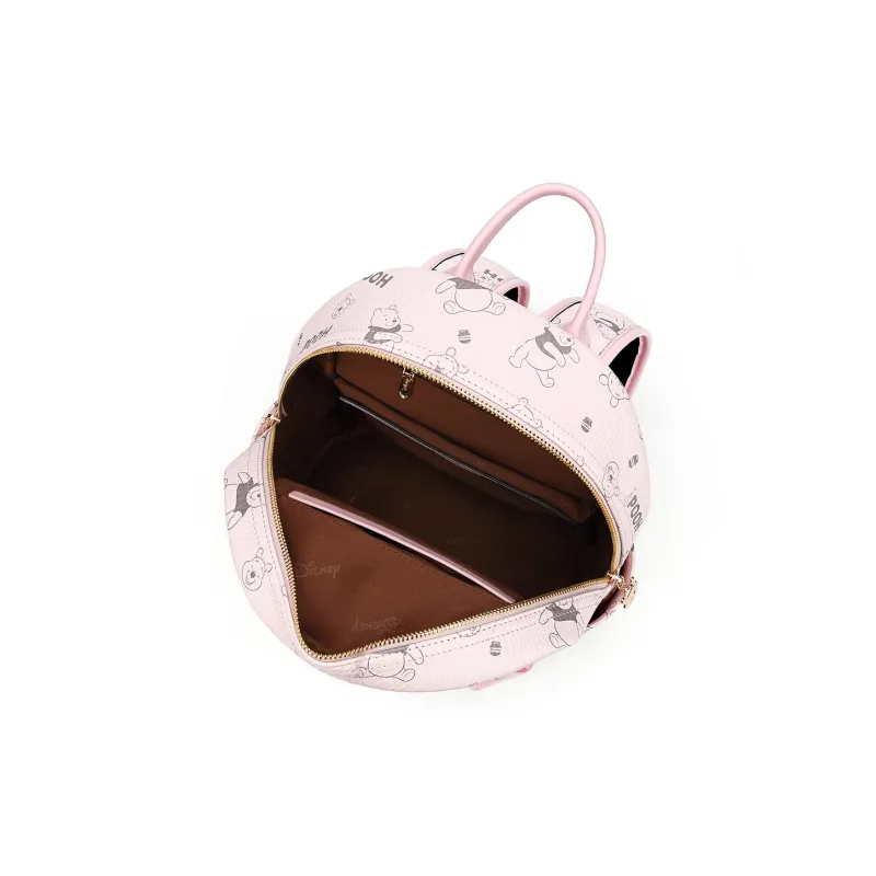 Disney Winnie The Pooh Series PVC Backpack Women's Pink/Black-5