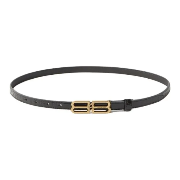 Balenciaga Cow Leather Belts Women's Width 1.5cm-4