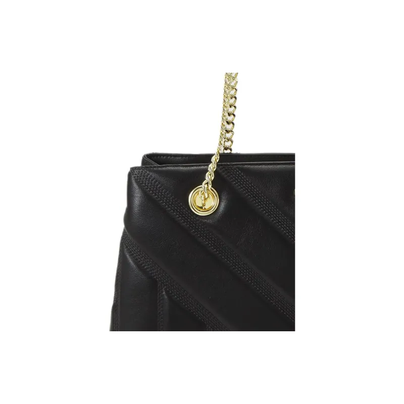 DKNY Leather Handbag Shoulder Bag Women's Black-4