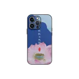 AU51 Lotus and Leaf[Coral Blue]Liquid Lambskin