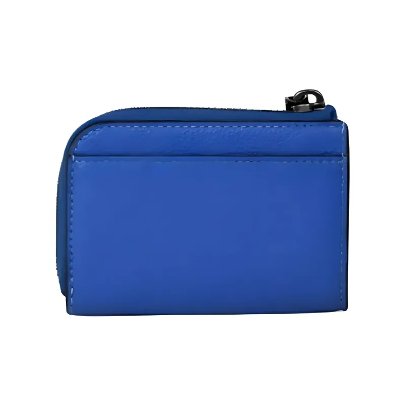 COACH Key Case Cow Leather Card Holder Key Pouch Mini Women's Dark Blue-1
