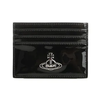 Vivienne Westwood Cow Leather Card Holder Men's Black