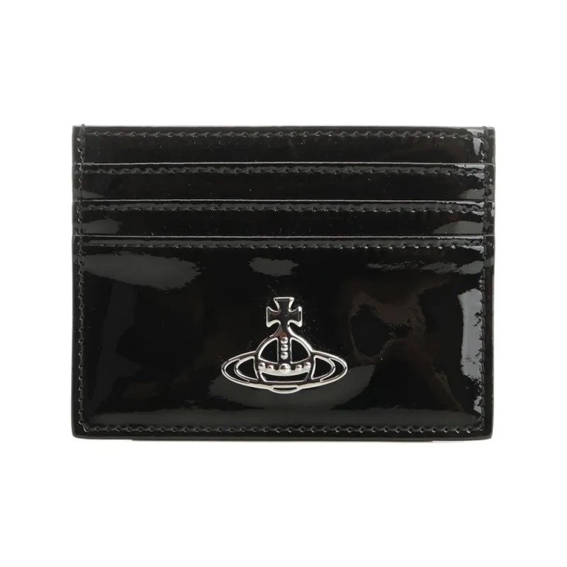 Vivienne Westwood Cow Leather Card Holder Men's Black-0