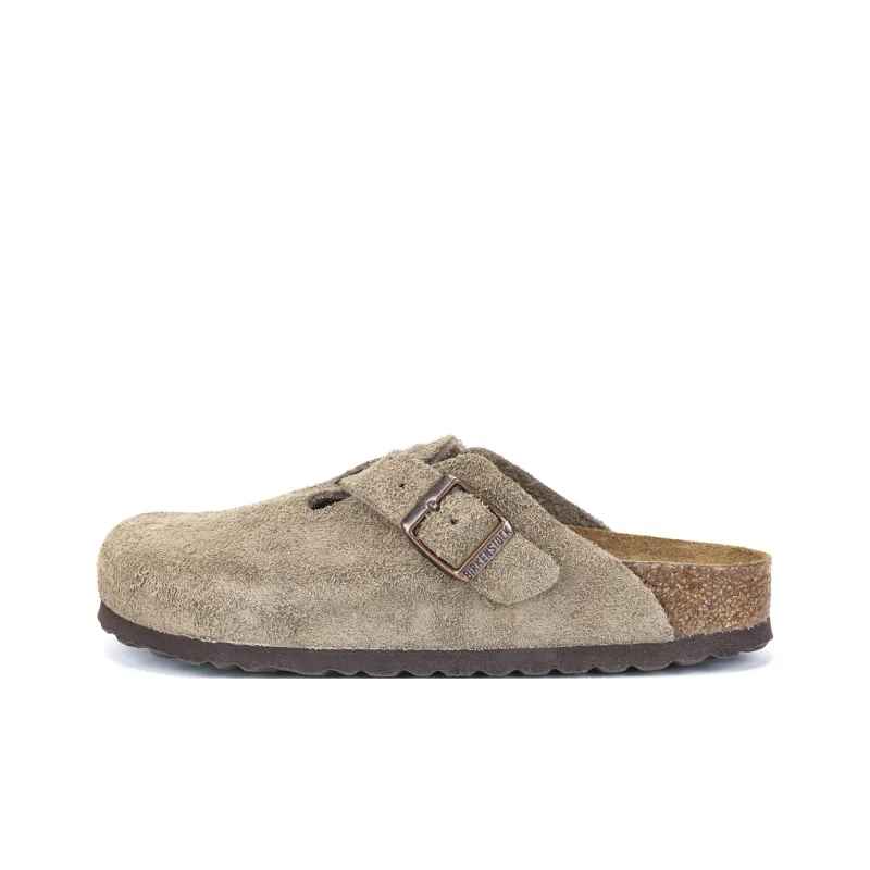 Birkenstock Boston Soft Footbed Suede Taupe Narrow Fit-5