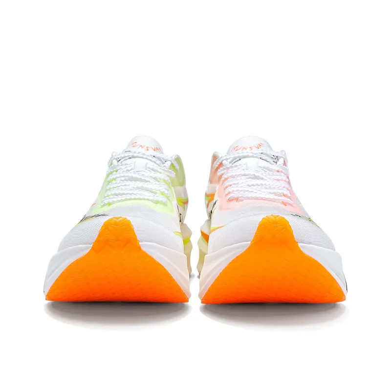 IRUNSVAN Low Top Running Shoes Unisex Mismatched Cyan Orange-4