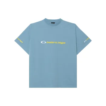Balenciaga SS25 T Shirt Regular Fit Men's Blue