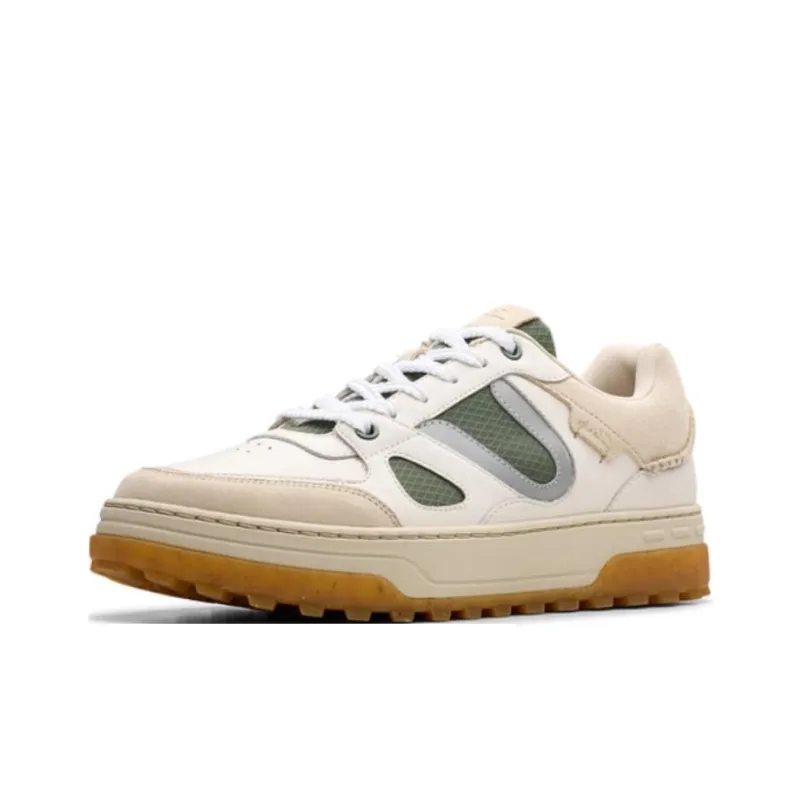Clarks CraftEdge Code Cushioned Slip Resistant Low Top Casual Shoes Men's Beige Green-1