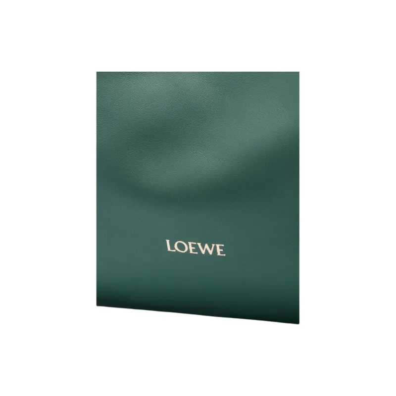 LOEWE Flamenco Napa Calf Leather Clutch Bag Over The Shoulder Medium Size Women's Vanilla Grass Green-4