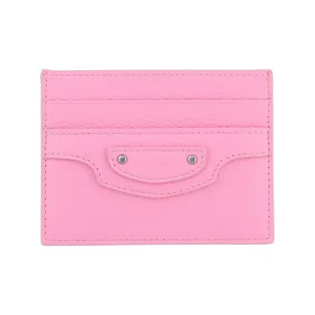 Balenciaga Cow Leather Card Holder Women's Pink